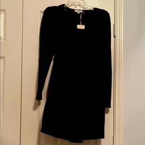 Entro black square neck babydoll dress NWT